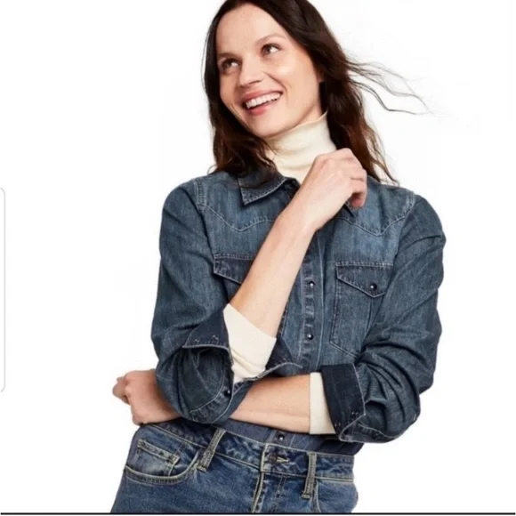 “Nili Lotan for Target” denim shirt; size XXS; NWOT - Picture 2 of 8